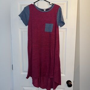 LuLaRoe Red and Blue Dress